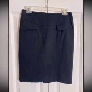 size 6, black skirt